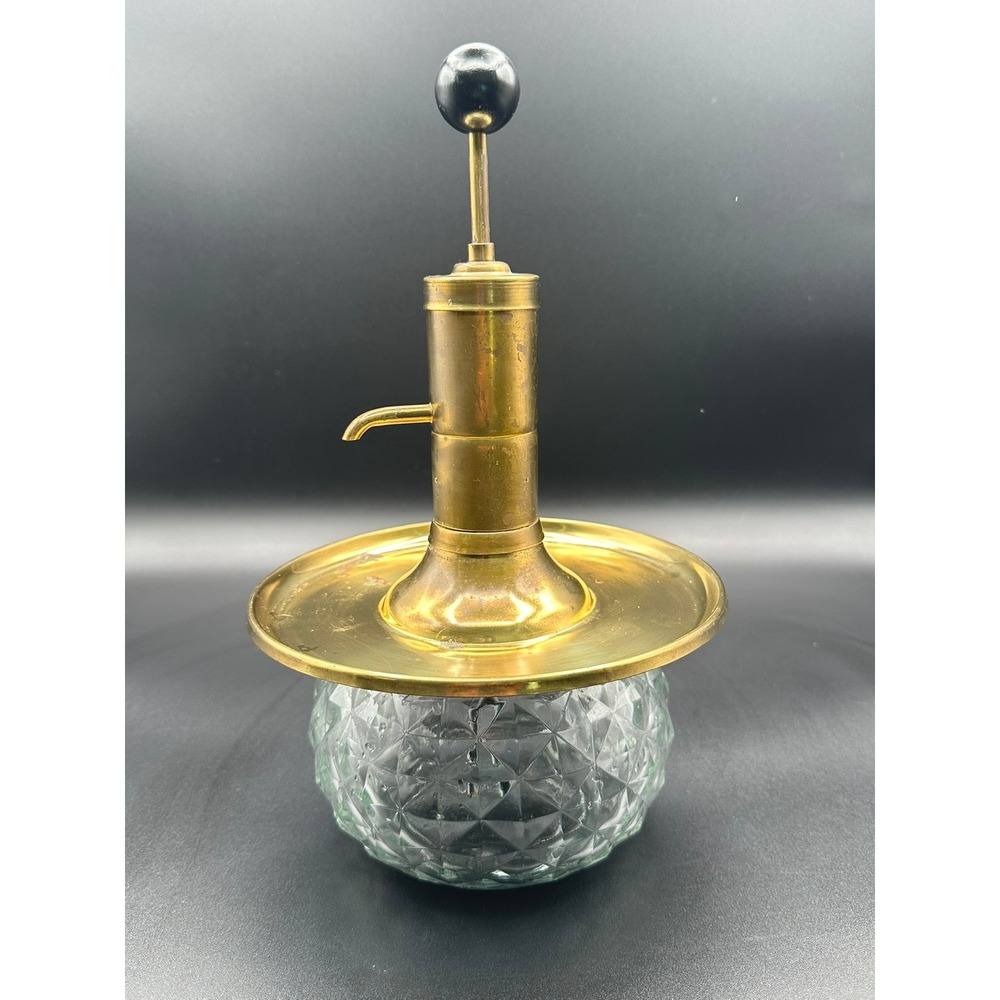 Vintage Park Industries Glass and Brass Decanter Pump Dispenser Mid Century - Picture 4 of 10